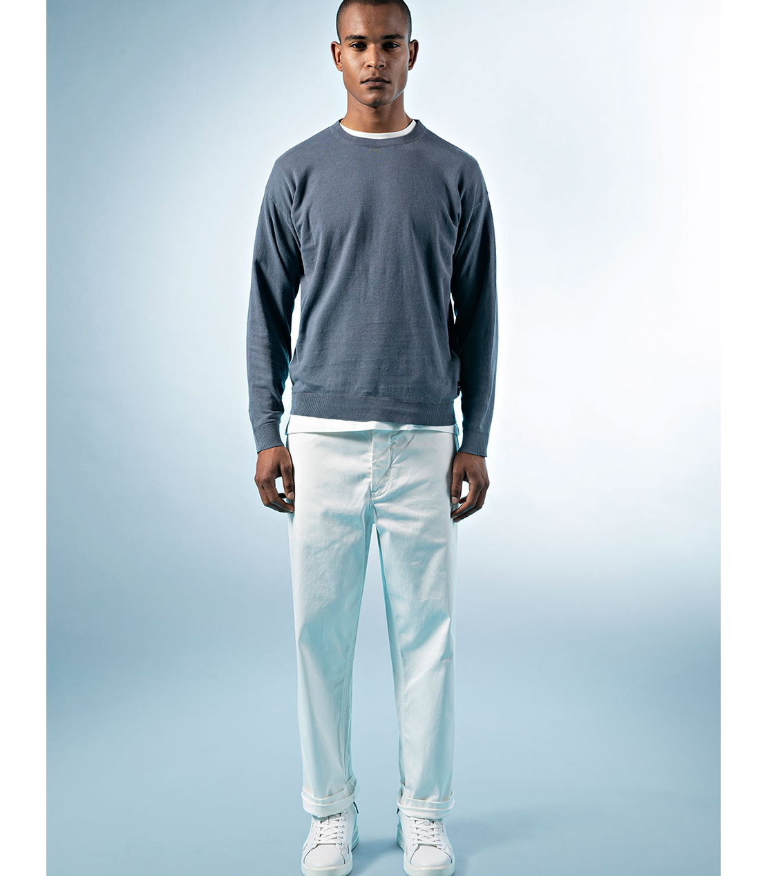 サルトリアーレ リネンコットンプルオーバー 詳細画像 ブルーグレー 5